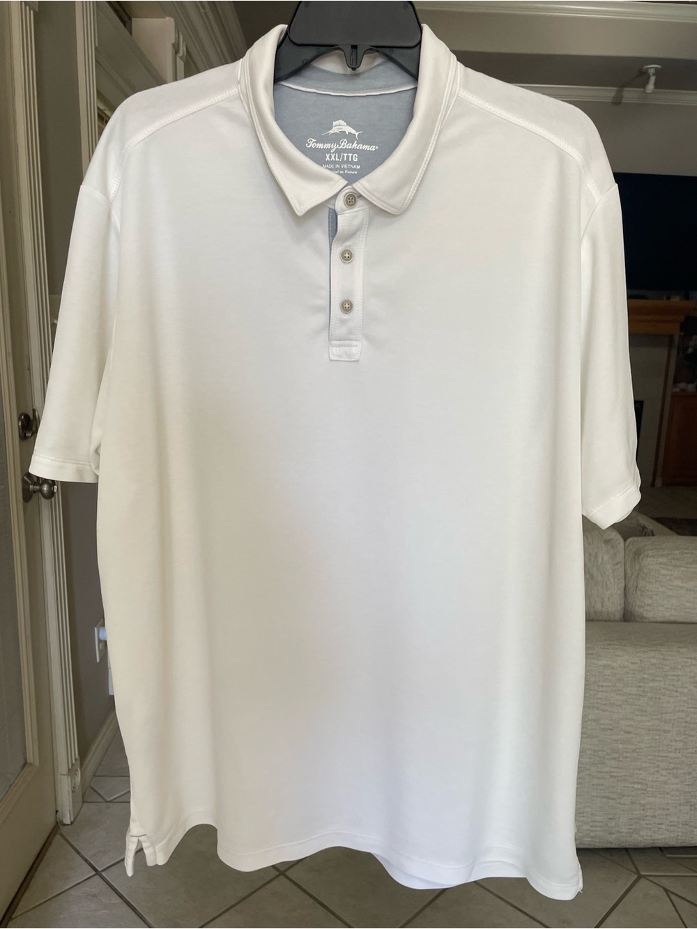 Tommy Bahama White Polo Shirt Men's XXL
